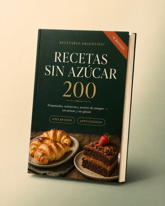 200 Recetas sin Azúcar + 6 Bonos GRATIS